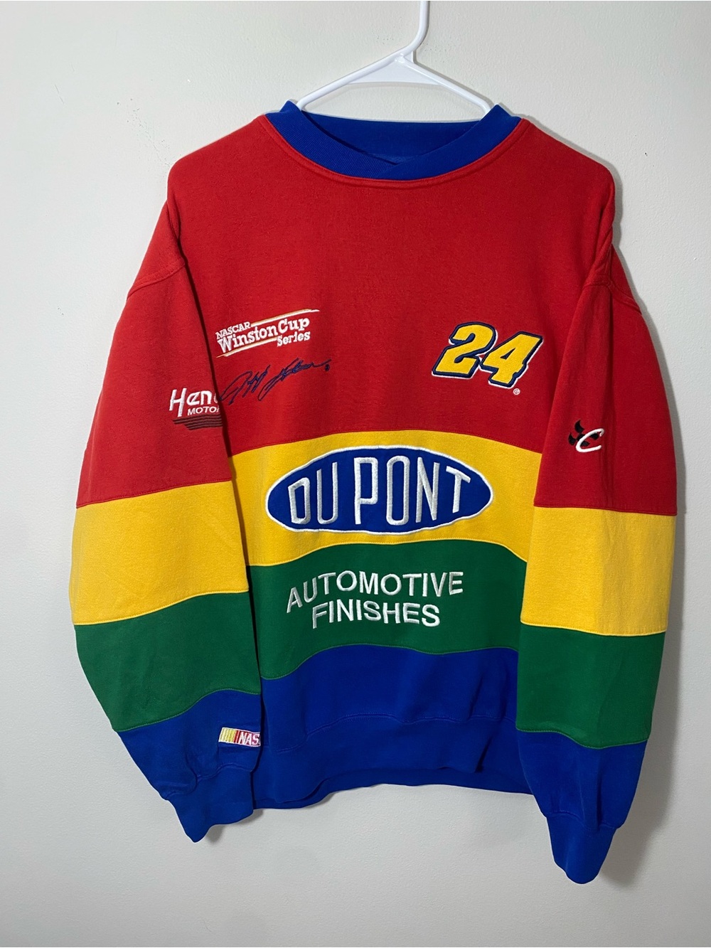NASCAR Vintage 90’s Chase Authentics Jeff Gordon DuPont Crewneck Sweater Large
